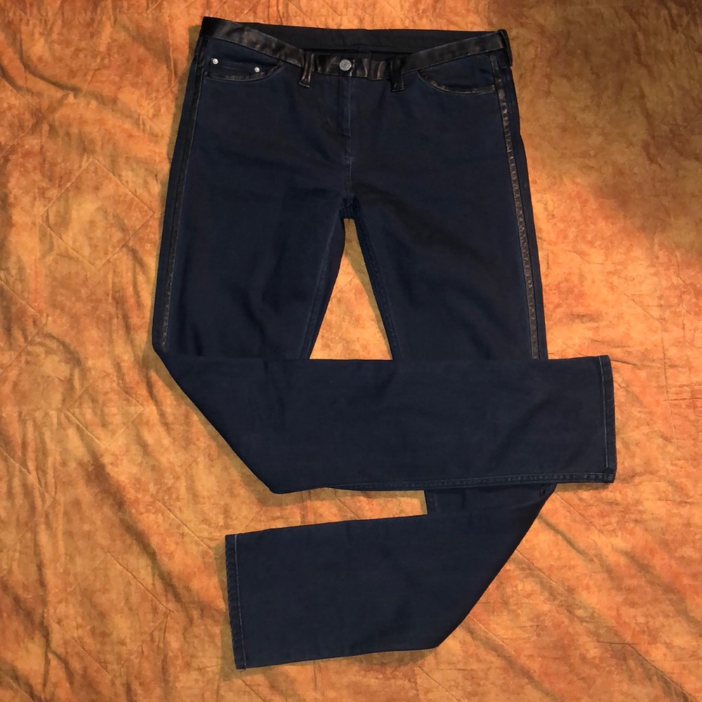 sent to TRR ` Isabel Marant Jeans Navy Twill Lambskin detail